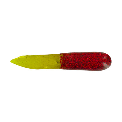 Big Bite Baits 2 inch Triple Tip Grub 10 pack (Chartreuse Pepper) 