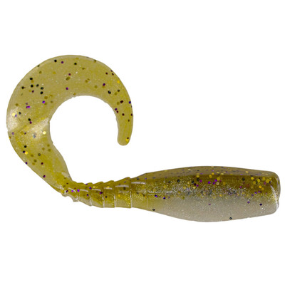 Big Bite Baits Curly Tail Crappie Minnr Soft Plastic - 10 Pack Chick Magnet / 2 inch