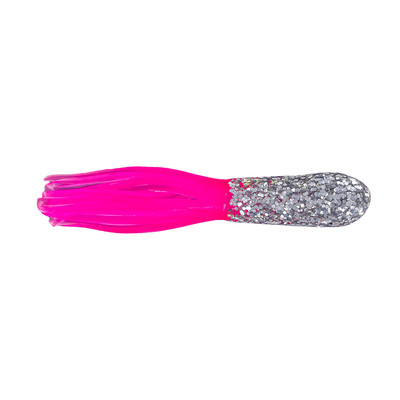 Big Bite Baits 1.5 Crappie Tube Silver Glitter/Pink