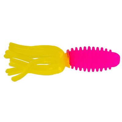 Big Bite Baits Slab Tube Pink/Yellow / 1 3/4