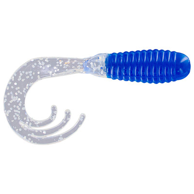 Big Bite Triple Tip Grub 2 10ct Blue Clear Silver