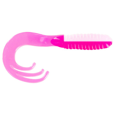 Big Bite Baits Triple Tip Grub Pink White