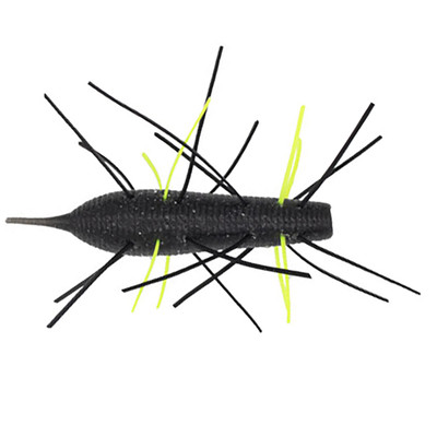 Geecrack Imo Kemushi Soft Bait Black Chartreuse