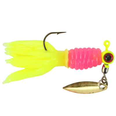Mr. Crappie Sausage Jig Head Spins Pre-Rigged Crappie Thunder Red Rooster 1/16 oz MRCSHSIPCT116-187