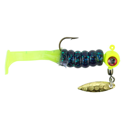 Mr. Crappie Sausage Jig Head Spins Pre-Rigged Crappie Thunder HotChicken 1/8 oz MRCSHSIPCT18-242