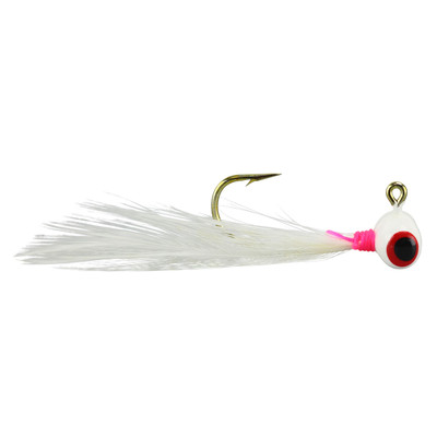 Pink Hackle and Chartreuse Crappie Jig 