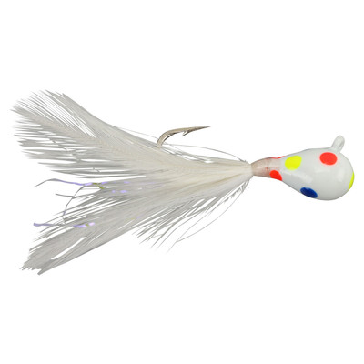 Kenders Tungsten Wonder Feather Jig Wonderbread Glow / White feather