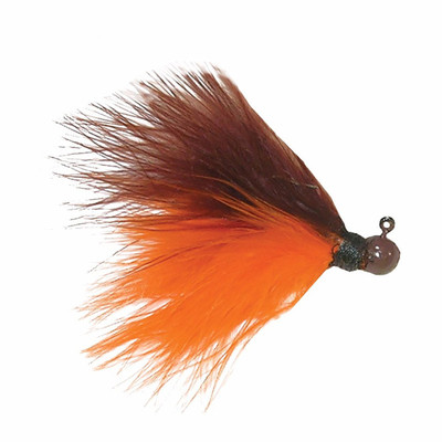 Kalin's Hand-Tied Marabou Jig (4 Pack) 1/16 oz / Brown/Orange