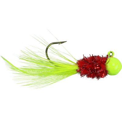 Brushpile Handtied Crappie Jigs Cherry Bomb