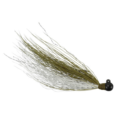 VooDoo Custom Tackle Steelhead Bucktail Jig Black-Olive White