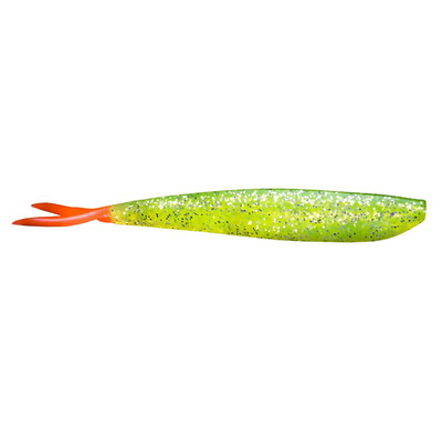 Lunker City Fin-S-Fish Chartreuse Flake Firetail