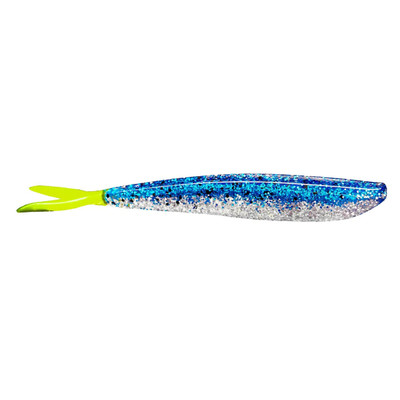 Lunker City Fin-S Fish - Blue Ice/Chartreuse Tail