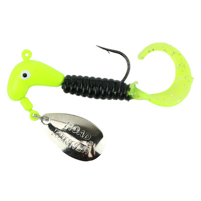 Road Runner 1603-237 Curly Tail Jig With Spinner 1/8 oz Fluorscent