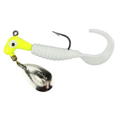 Road Runner Curly Tail | Chartreuse/White; 1/16 oz. | FishUSA