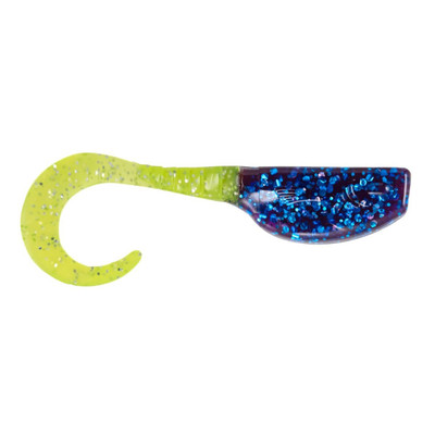 Leland's Lures Slab Curly Soft Baits Midnight Flash