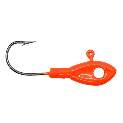 Leland's Lures Eye Hole Minnow Head Jig Head Orange