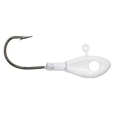 Leland's Lures Eye Hole Minnow Head Jig Head White