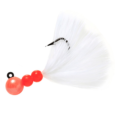 Hawken Beau-Mac Marabou Steelhead Jig Peach-White