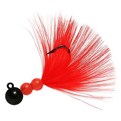 Hawken Beau-Mac Marabou Steelhead Jig Black-Red