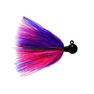 Hawken Fire Flies Marabou Flash Jig Black-Purple-Cerise-Red Glow