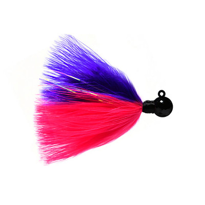 Hawken Fire Flies Marabou Flash Jig Black-Purple-Pink-Red Glow