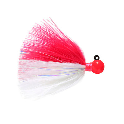 Hawken Fire Flies Marabou Flash Jig Cerise-Cerise-White-Red Glow