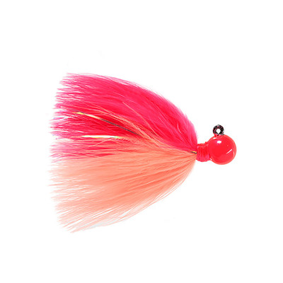 Hawken Fire Flies Marabou Flash Jig Cerise-Cerise-Peach-Red Glow