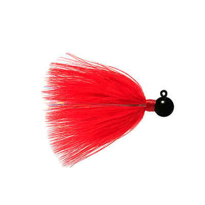 Hawken Fire Flies Marabou Flash Jig Black-Red-Red Glow