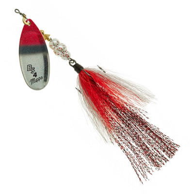 Musky Killer 3/4 oz Silver/Gray Dressed Musky Bucktail by Mepps at