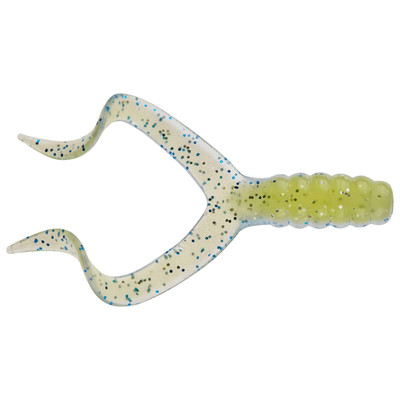 Mister Twister Double Tail Grub - Chartreuse Flake