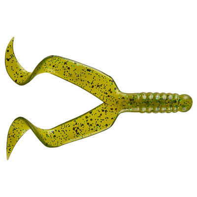 Mister Twister Baits Double Tail Grub Pumpkin Green / 4