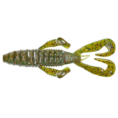 Nories Front Flapper Curly Creature Bait Green Pumpkin Black Flake/Watermelon Red/Green Flake Back