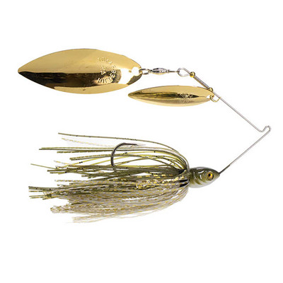 Dirty Jigs Compact Double Willow Spinnerbait Chartreuse Shad 3/8oz