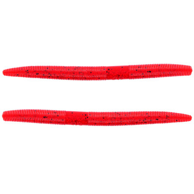 Yamamoto Original Senko Worms Red w/ Large Black/Red Flake