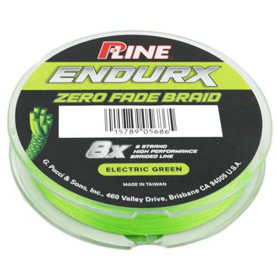P-Line EndurX Zero Fade 8x Braid - Electric Green - 150 Yards - 40 lb.