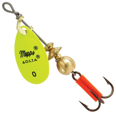 Mepps Plain Aglia Spinner Hot Chartreuse