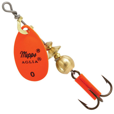 Mepps Plain Aglia Spinner Hot Orange