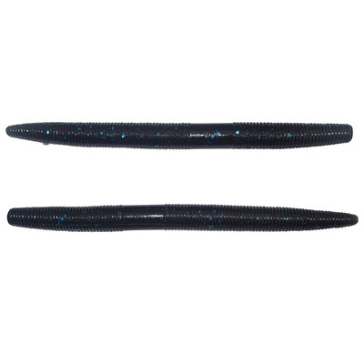 Yamamoto Senkos 5" Worms 100pk Bulk Pack Black w/ Blue Flake