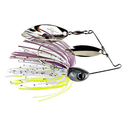 Accent Subtle Series Spinnerbait - Double Willow Nickel-Nickel Blades - Purple Crush