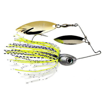 Accent Subtle Series Spinnerbait - Double Willow Nickel-Gold Blades - Spot Remover