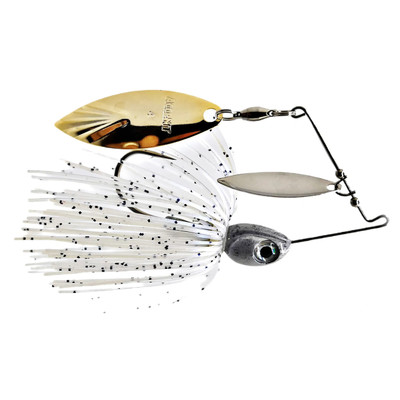 Accent Subtle Series Spinnerbait - Double Willow Nickel-Gold Blades - Blue Glimmer