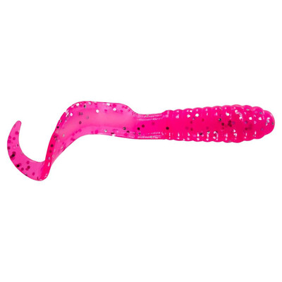 Mister Twister TTSF20-10RS Teenie Curly Tail Grub, 2, Chartreuse Red
