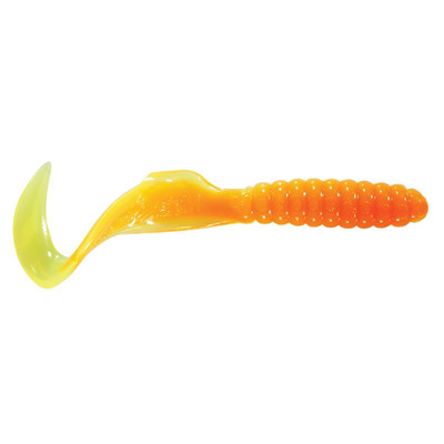 Mister Twister LB20-10RS Lil' Bit Curly Tail Grub 1 Chartreuse Red