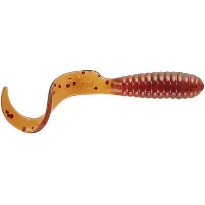 4pcs 10 with Curly Tail Extended Perch Grub Soft Lure - Root Beer, Motor  Oil, Mix Colors.