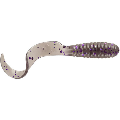 Mister Twister Curly Tail Grubs Smoke Purple Flake; 1 in.