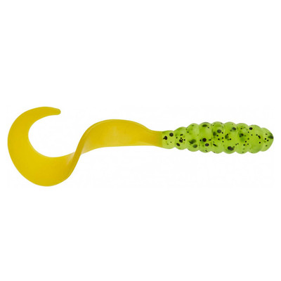 Mister Twister Teenie Lime | Black Flake | Yellow Tail TTO20-122BK