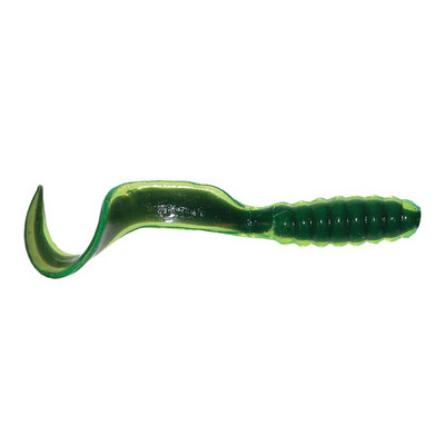 Mister Twister Curly Tail Teenie Bloodline - Chartreuse/Black