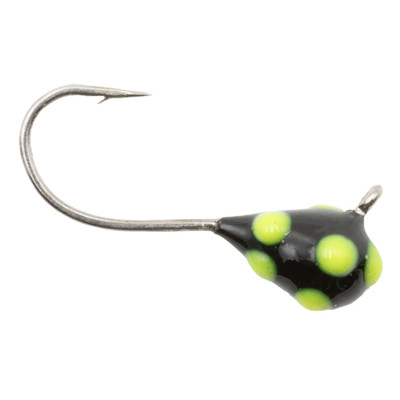 Clam CPT Confetti Drop XL Jig Black/Chart Glow Dot