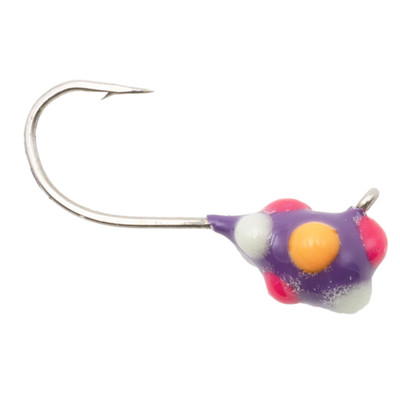Clam CPT Confetti Drop XL Jig Purple Multi-Color Glow Dot