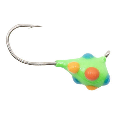 Clam CPT Confetti Drop XL Jig - Green Multi-Color Glow Dot